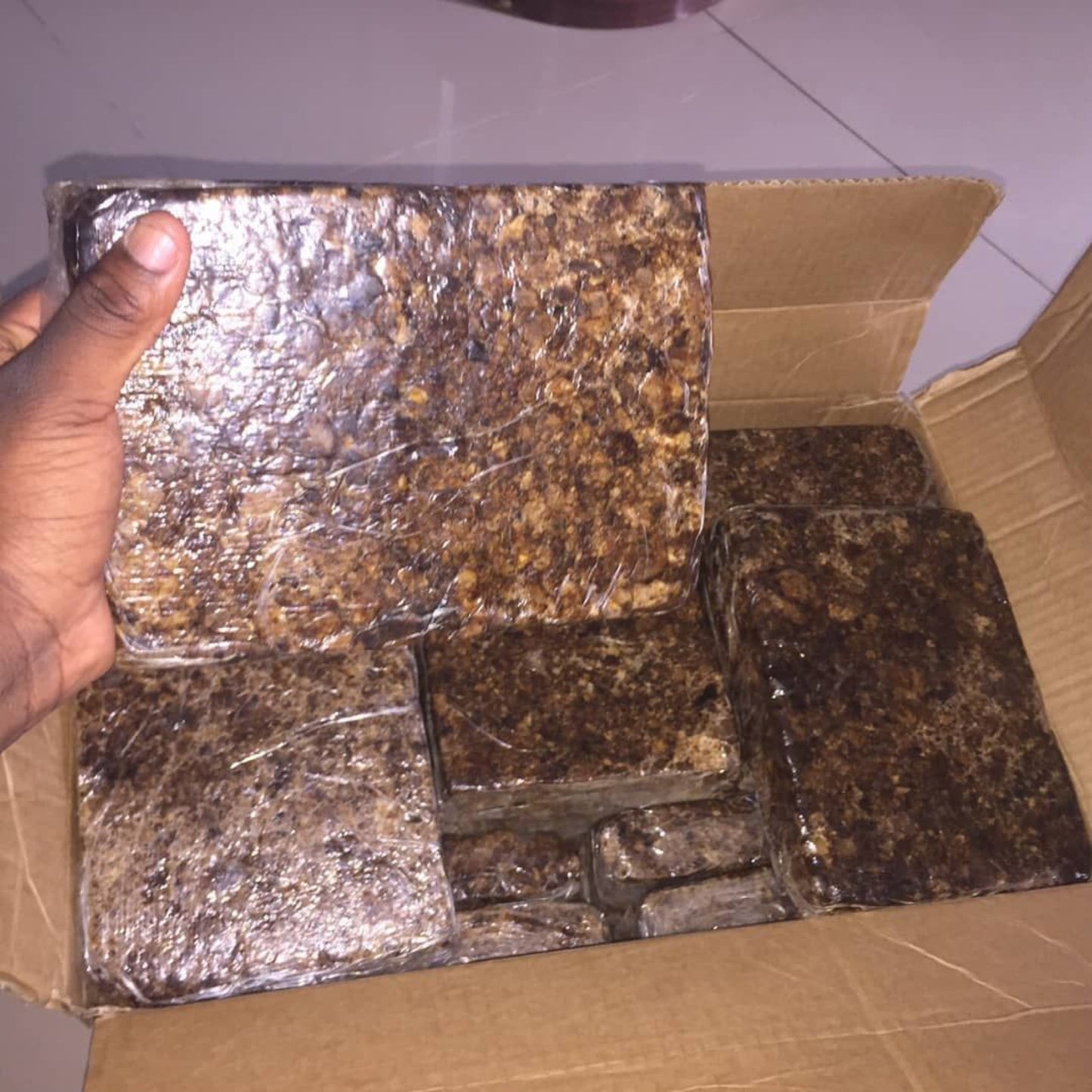 500g/ 17.637 Oz Organic African Black Soap Bar - Im Just Glowing